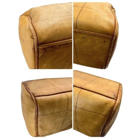 Alviero Martini (Preloved Geo Map Print Classic Boston Bag - Picture 10 of 12